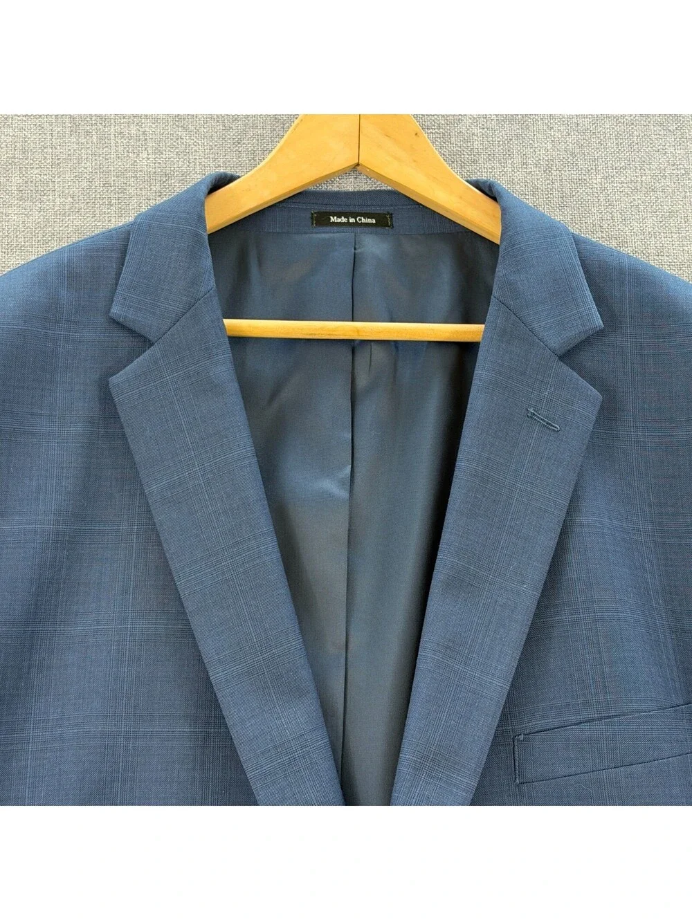 Pronto Uomo Platinum 52R Blue Plaid 2 Button Sport Coat Blazer Modern Fit